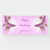 Banderoles Papillon Rose Violet (Horizontal)