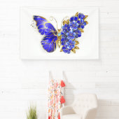 Banderoles Papillon saphir à fleurs (Insitu)
