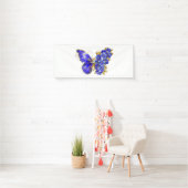 Banderoles Papillon Saphir Fleur (En situation)