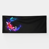 Banderoles Papillons de nuit Neon brillants sur arrière - pla (Horizontal)
