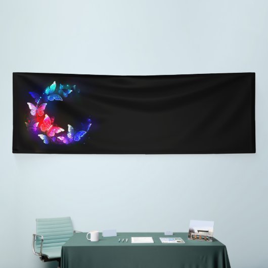 Banderoles Papillons de nuit Neon brillants sur arrière - pla (Salon professionnel)