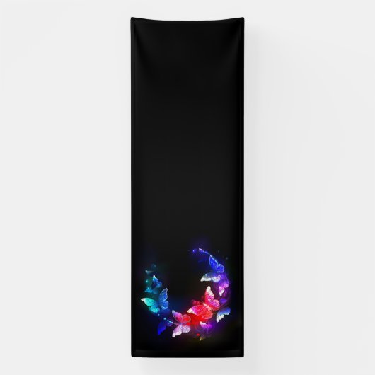 Banderoles Papillons de nuit Neon brillants sur arrière - pla (Verticale)