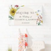 Banderoles Papillons de tournesol fleur sauvage (En situation)