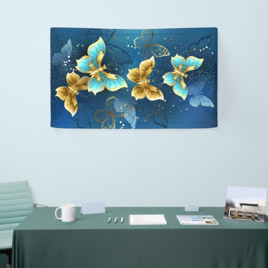 Banderoles Papillons d'or (Salon professionnel)