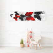 Banderoles Papillons noirs et rouges volants (Insitu)