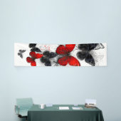 Banderoles Papillons noirs et rouges volants (Salon professionnel)
