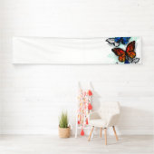 Banderoles Papillons volants Morpho et Monarch (En situation)