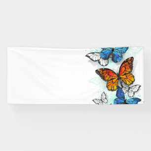Banderoles Papillons volants Morpho et Monarch