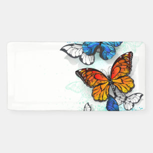 Banderoles Papillons volants Morpho et Monarch