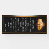 Banderoles Pâques Il est ressuscité Eglise Trois Croix (Horizontal)