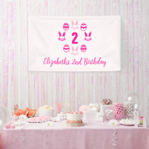 Banderoles Pâques rose 2e anniversaire