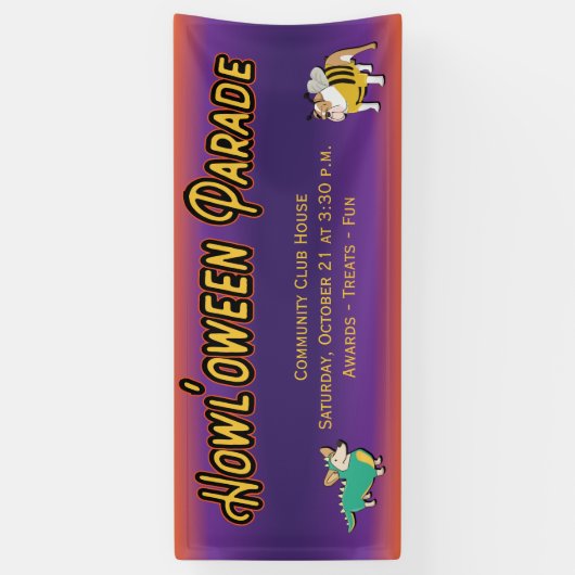 Banderoles Parade Costumée Halloween Pooch Pour Chiens (Vertical)