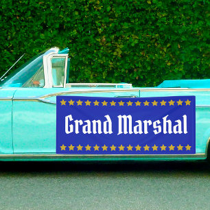 Banderoles Parade Grand Maréchal aux étoiles d'or