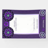 Banderoles Parapluie violet & coeurs .7 (Horizontal)