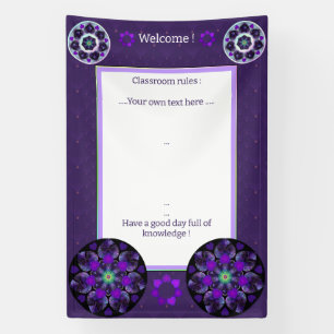 Banderoles Parapluie violet & coeurs .7