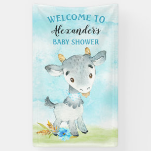 Banderoles Parc de Baby showers Watercolor Boy Goat