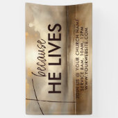 Banderoles Parce Qu'Il Vit La Promotion De La Tradition Chrét (Vertical)