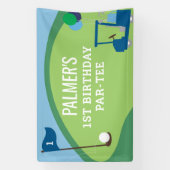 Banderoles Parcours d'anniversaire de golf Grand panneau Bann (Verticale)
