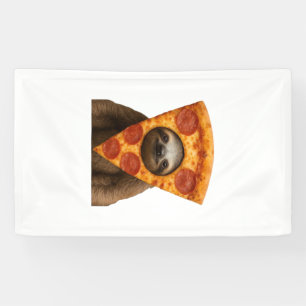 Banderoles Paresseux pizza drôle étrange blague mème mignon j