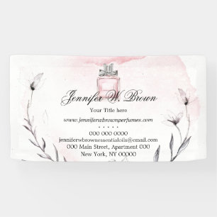 Banderoles Parfum de parfumerie à l'aquarelle Beauté