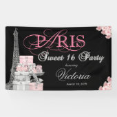 Banderoles Paris Sweet 16 Party (Horizontal)