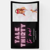 Banderoles Parlez TRENTE À Moi 30e fête d'anniversaire Neon P (Vertical)