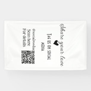 Banderoles Partagez l'amour scannez le code QR ajoutez des dé