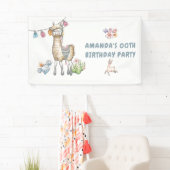 Banderoles Parti Anniversaire de enfant de Cute Llama (En situation)