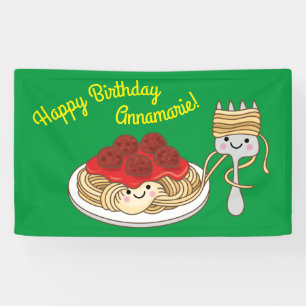 Banderoles Parti Anniversaire de enfant de Cute Spaghetti Kaw