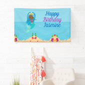 Banderoles Parti Anniversaire de enfant de la fille de sirène (En situation)