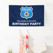 Banderoles Parti Anniversaire de enfant de l'officier de poli (En situation)