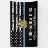 Banderoles Parti de l'officier de police chargé de l'applicat (Vertical)