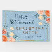 Banderoles Parti de retraite de l'Elégant Floral Moderne (Horizontal)