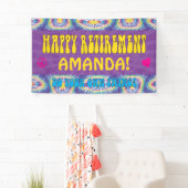 Banderoles Parti de retraite Hippie Retro Tie Dye (En situation)