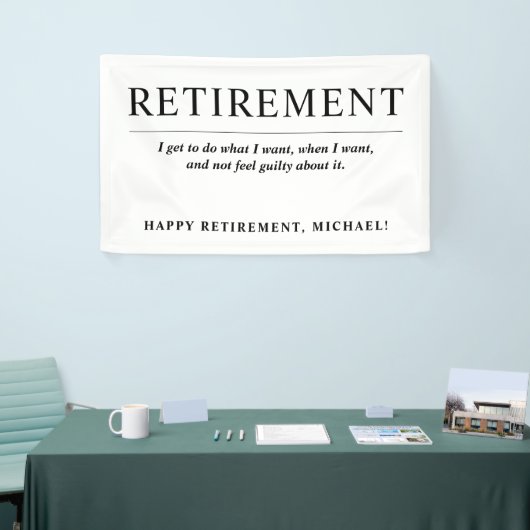 Banderoles Parti de retraite personnalisée Cool (Salon professionnel)