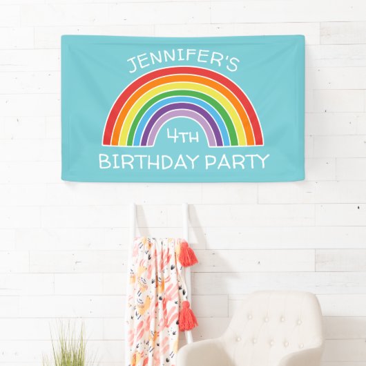 Banderoles Partie de filles d'arc-en-ciel de joyeux (En situation)