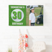 Banderoles partie de golf d'anniversaire dame ! (En situation)