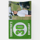 Banderoles partie de golf d'anniversaire dame ! (Vertical)