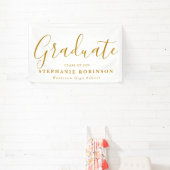 Banderoles Partie de graduation de script or moderne (Insitu)