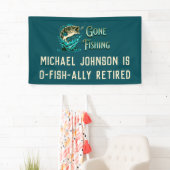 Banderoles Partie de la retraite de pêche - Pêche terminée (En situation)