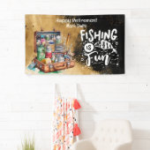 Banderoles Partie de retraite du pêcheur (En situation)