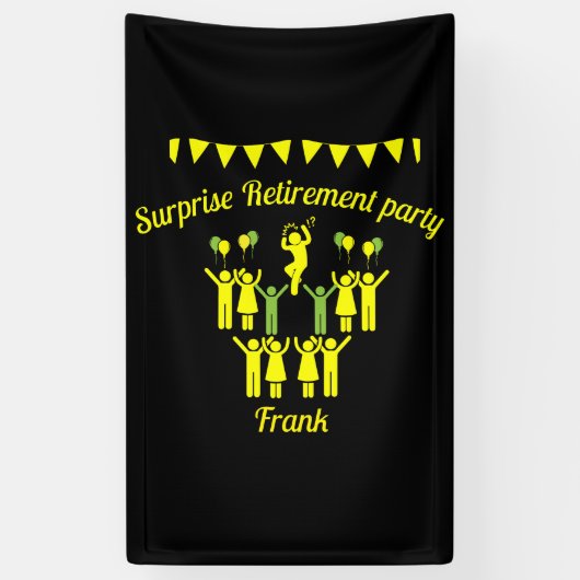Banderoles Parties à la retraite surprises (Vertical)