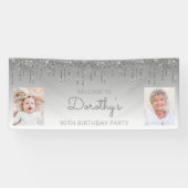 Banderoles Parties scintillant à goutte d'argent Deux photo 9 (Horizontal)