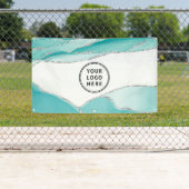 Banderoles Parties scintillant argent Agate Turquoise Monnaie (En situation)