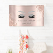 Banderoles Parties scintillant Argent moderne Faux Lashes Ros (En situation)