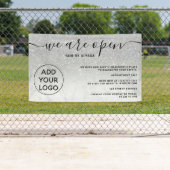 Banderoles Parties scintillant argent ombre logo marbre Nous  (En situation)