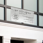 Banderoles Parties scintillant argent ombre logo marbre Nous  (Bâtiment extérieur)