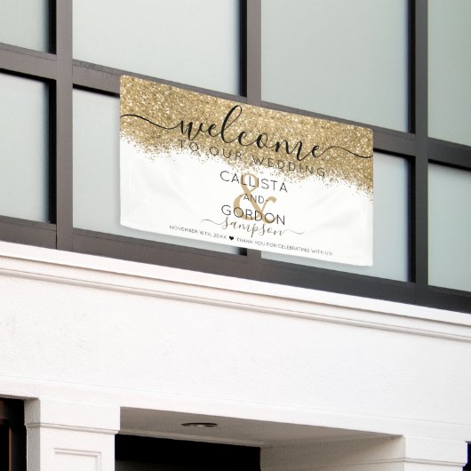 Banderoles Parties scintillant blanche de luxe Confetti Maria (Bâtiment extérieur)