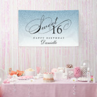 Parties scintillant bleu clair sucré 16 Anniversai