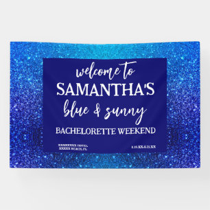 Banderoles Parties scintillant bleue Bachelorette Affiche de